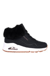 Črni superge Mid-Cut z dlako Skechers Uno Fall Air