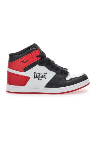 Bele, črne in rdeče superge Mid-Cut z vezalkami Everlast 716