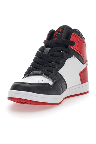 Bele, črne in rdeče superge Mid-Cut z vezalkami Everlast 716