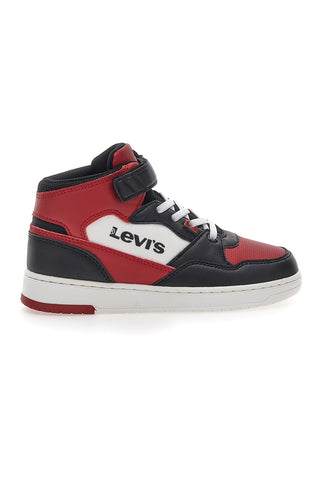 Črni in rdeči športni copati Levi's Block