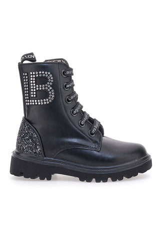 Črni škornji z zadrgo na strani LAURA BIAGIOTTI 94109383