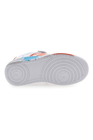Bele superge z oranžnimi in modrimi detajli PITT KIDS K191562