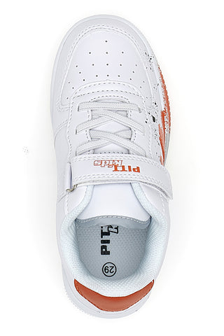 Bele superge z oranžnimi in modrimi detajli PITT KIDS K191562