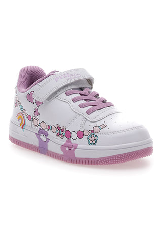 Bele superge z rožnatimi barvnimi motivi PITT KIDS K191562