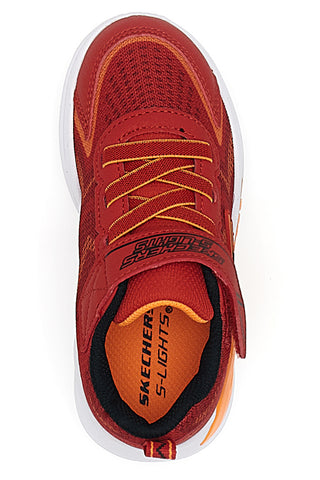 Rdeče superge z barvnimi lučkami in velcro zaponko SKECHERS S LIGHT TRI-NAMICS