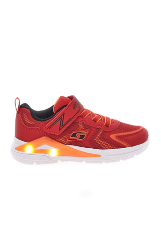 Rdeče superge z barvnimi lučkami in velcro zaponko SKECHERS S LIGHT TRI-NAMICS