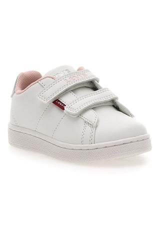 Bele in roza superge z velcro zaponko LEVI'S BELL JR MINI