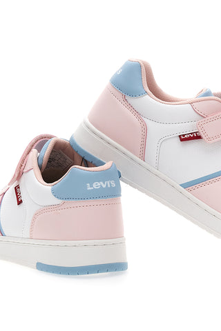Bele in roza superge z zračnim zgornjim delom in velcro zapenjanjem LEVI'S 3004