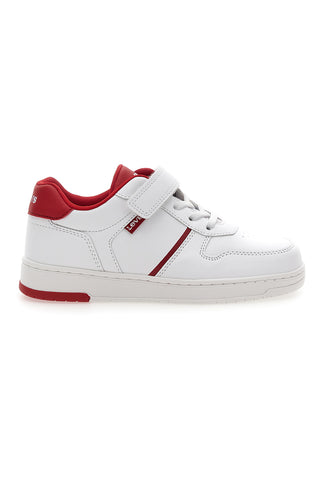 Bele in rdeče superge z velcro zaponko LEVI'S 0079