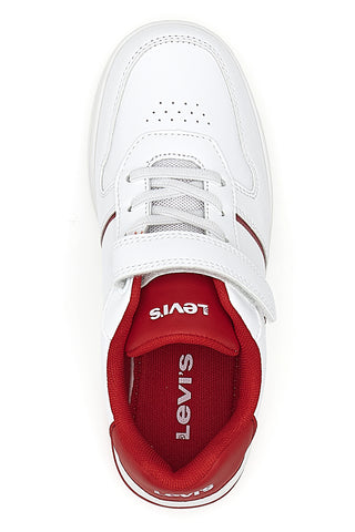 Bele in rdeče superge z velcro zaponko LEVI'S 0079
