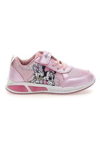 Roza superge z velcro trakom, bleščicami in lučkami v podplatu MINNIE D3010663T