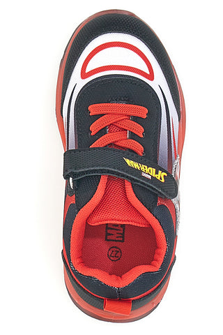 Rdeče-črni superge z velcro zaponko Spiderman R1310515T