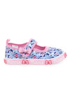 Roza in modre sandale z mašno in velcro zaponko MINNIE D3010680T