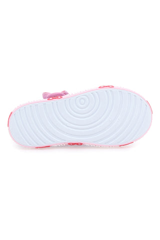 Roza in modre sandale z mašno in velcro zaponko MINNIE D3010680T