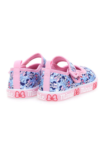 Roza in modre sandale z mašno in velcro zaponko MINNIE D3010680T