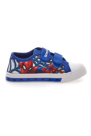 Modri superge z lučkami in belim gumijastim koncem SPIDERMAN R1310509T