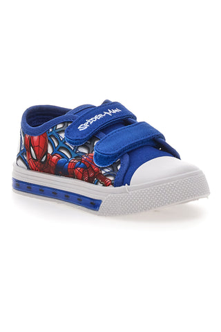 Modri superge z lučkami in belim gumijastim koncem SPIDERMAN R1310509T