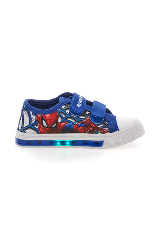 Modri superge z lučkami in belim gumijastim koncem SPIDERMAN R1310509T