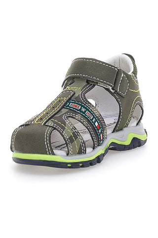 Zelene sandale z velcro trakom Pitt Kids 12540