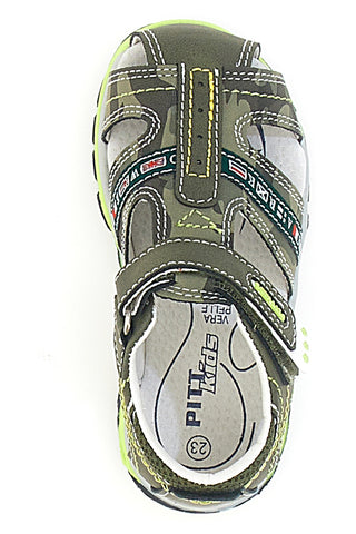 Zelene sandale z velcro trakom Pitt Kids 12540