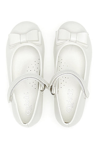 Bele balerinke z zaponko in pentljo GRAZIE GIRL 39G2509S