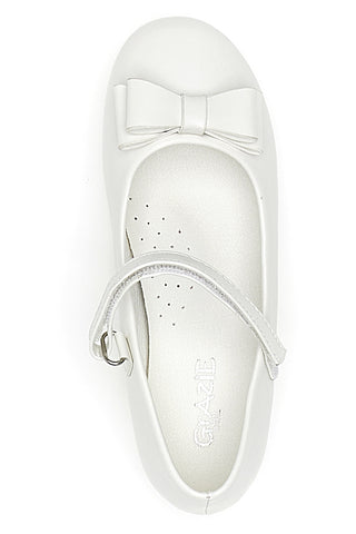 Bele balerinke z zaponko in pentljo GRAZIE GIRL 39G2509S