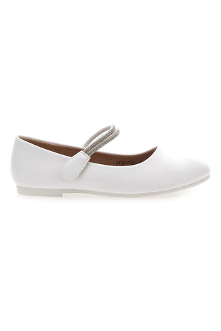 Bele balerinke z zaponko z bleščicami GRAZIE GIRL 39G2512S