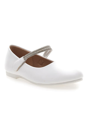 Bele balerinke z zaponko z bleščicami GRAZIE GIRL 39G2512S