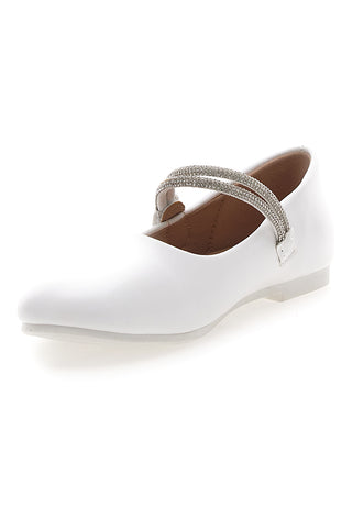 Bele balerinke z zaponko z bleščicami GRAZIE GIRL 39G2512S