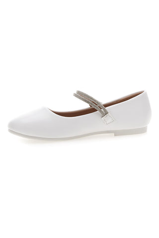 Bele balerinke z zaponko z bleščicami GRAZIE GIRL 39G2512S