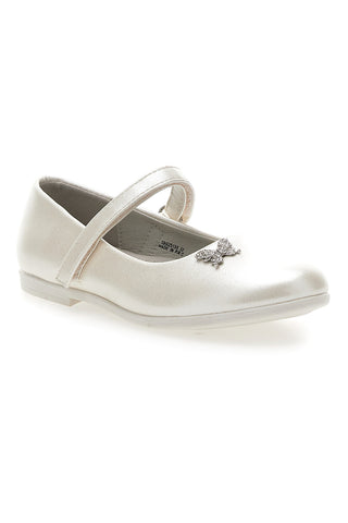 Balerine v biserno beli barvi z okrasnim metuljem GRAZIE GIRL 39G2515S