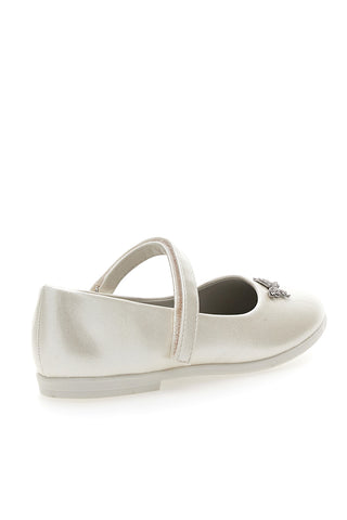 Balerine v biserno beli barvi z okrasnim metuljem GRAZIE GIRL 39G2515S