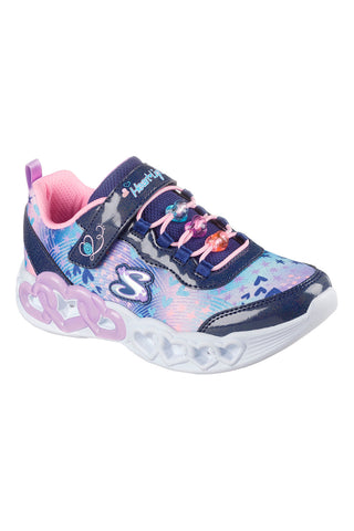 Modri superge s svetlečimi srčki Skechers Infinite Heart Lights Heart Jewels