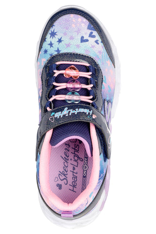 Modri superge s svetlečimi srčki Skechers Infinite Heart Lights Heart Jewels