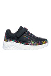 Črni superge s srčki in Memory Foam Skechers Uno Lite - Heart Craze