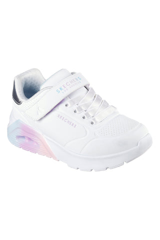 Bele superge z metalnimi detajli in prilagodljivim zapiranjem Skechers Uno Lite 2.0 Vivid Metallic