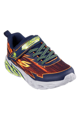 Modri superge z oranžnimi svetlobnimi detajli Skechers Light Storm 2.0 Bolt-Brights