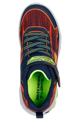 Modri superge z oranžnimi svetlobnimi detajli Skechers Light Storm 2.0 Bolt-Brights