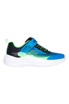 Lahke modre in limetkaste superge z velcro zapenjanjem Skechers Microspec Advance