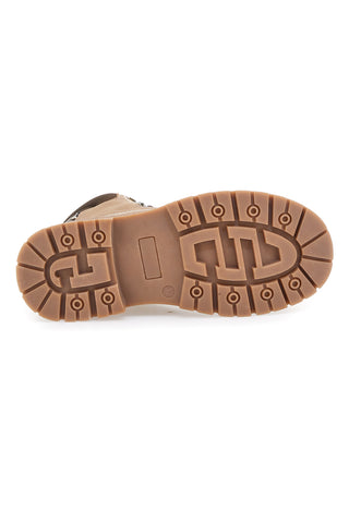 Bež gležnarji z zadrgo Pitt kids BP305301