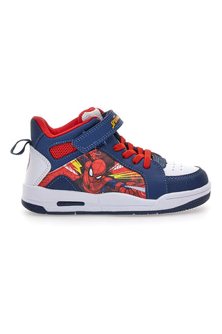 Modri superge s svetlobnimi efekti in zapenjanjem na velcro Spiderman M13194MC