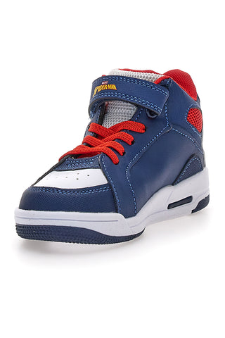 Modri superge s svetlobnimi efekti in zapenjanjem na velcro Spiderman M13194MC