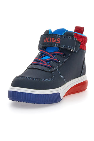 Visoke modro-rdeče superge s pajkovo mrežo in lučkami Pitt Kids 116