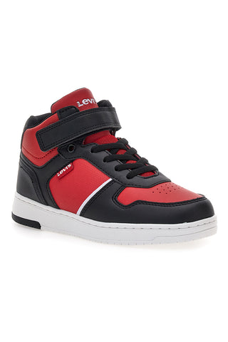 Rdeče-črni superge z zadrgo Levi's Kick Mid Se