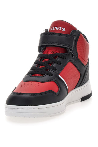 Rdeče-črni superge z zadrgo Levi's Kick Mid Se