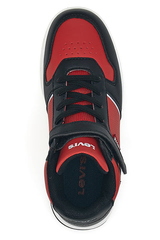 Rdeče-črni superge z zadrgo Levi's Kick Mid Se