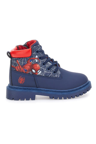 Modri čevlji s potiskom Spidermana in stranskim zadrgo Spiderman R1310564S10