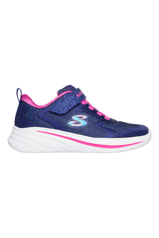 Mornarsko modri bleščeči superge z zapenjanjem Wave 92 Skechers