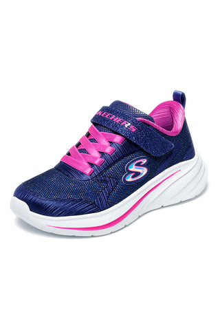 Mornarsko modri bleščeči superge z zapenjanjem Wave 92 Skechers