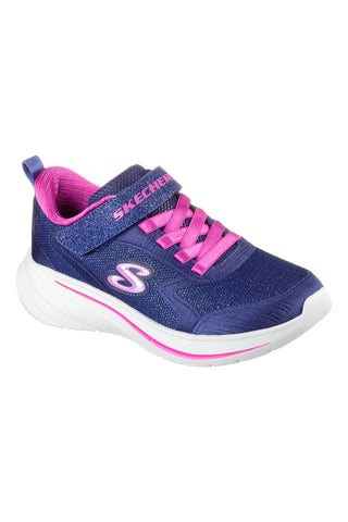 Mornarsko modri bleščeči superge z zapenjanjem Wave 92 Skechers
